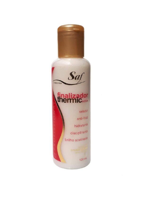 Cosméticos SAF | Finalizador Thermic active120ml, proteção térmica, para escovar ou pranchar,  completa proteção. - Image 3