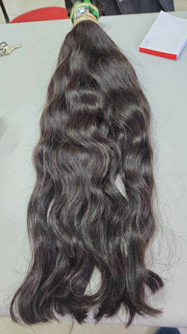 65 cm de Cabelo Indiano, Preto/Castanhos, Produto de Ótima Qualidade. - Image 2