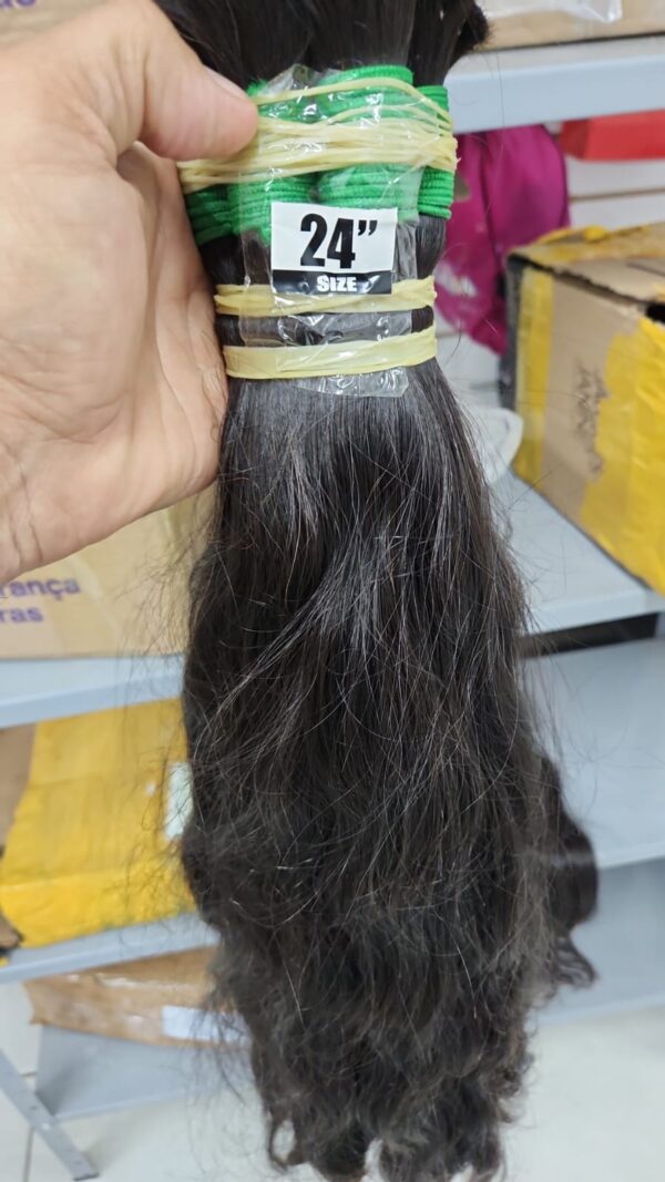 65 cm de Cabelo Indiano, Preto/Castanhos, Produto de Ótima Qualidade. - Image 3